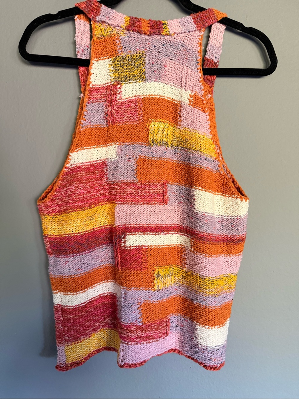 Anthropologie Pilcro patchwork Multicolor Knit Sweater size large π»π·π» - Picture 4 of 5